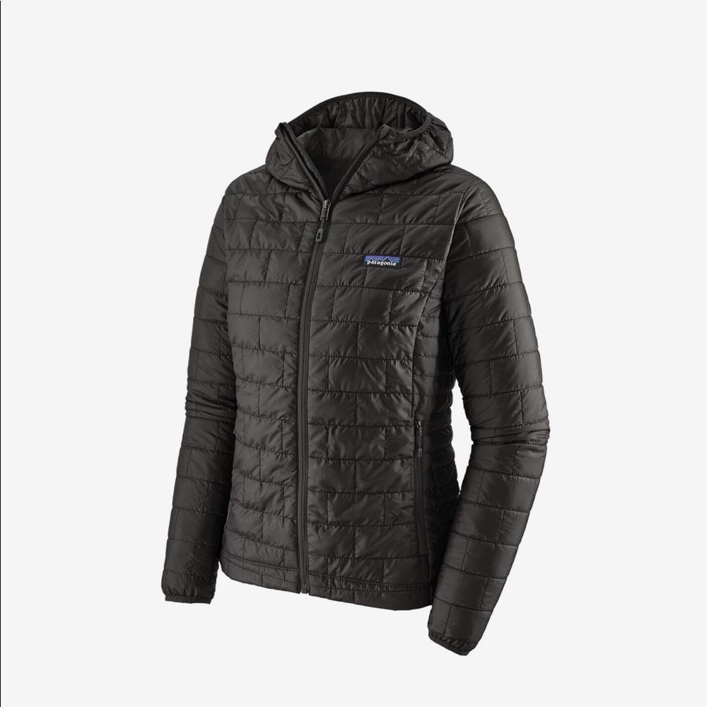 Black Patagonia Nano Puff Jacket with hood!